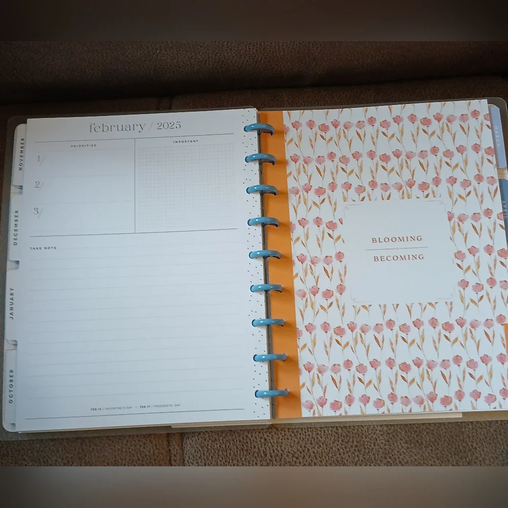 The Happy Planner classic sized 12 month planner Fresh Kitchen Flowers